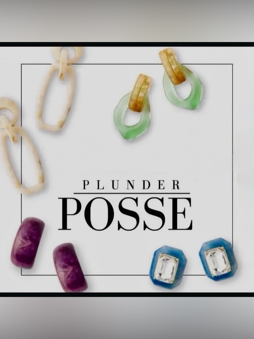 Plunder 4 Earrings Lot Bundle New + Pouch 4 Pair of Earrings by Plunder Design
